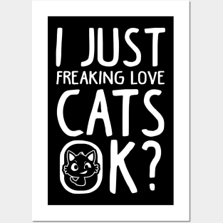 Love Cats Funny Cat Lover Gift Posters and Art